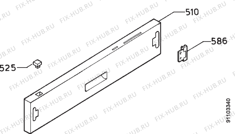 Взрыв-схема посудомоечной машины Electrolux ESL972 - Схема узла Command panel 037